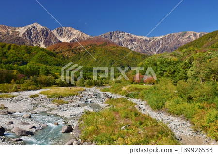 View of the Hakuba Three Peaks in autumn View of the Hakuba Three Peaks in autumn 139926533