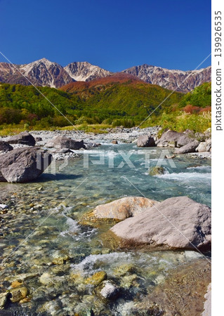 View of the Hakuba Three Peaks in autumn View of the Hakuba Three Peaks in autumn 139926535