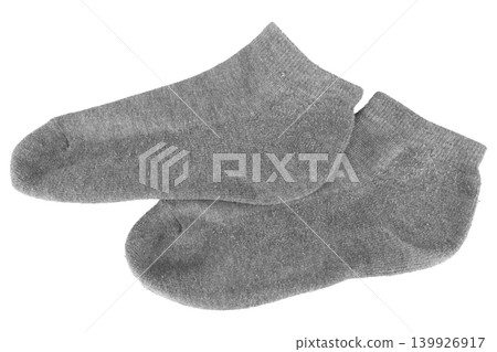 sock color gray isolated on white background sock color gray isolated on white background 139926917