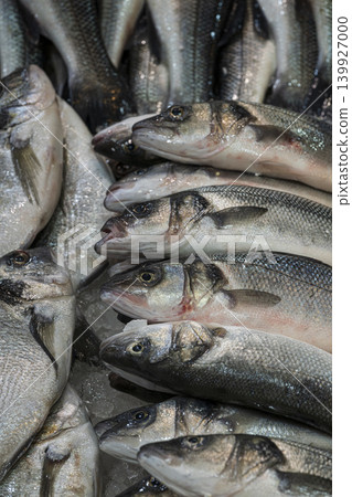 Fresh fish on display at open market 139927000