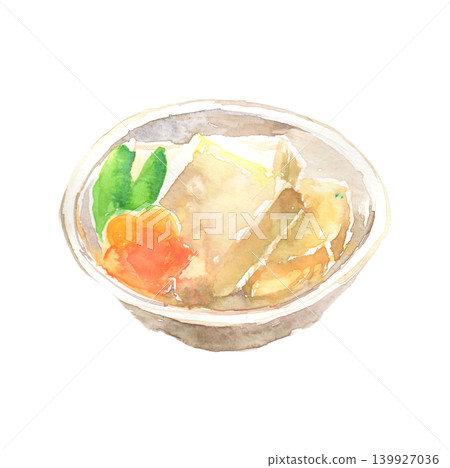 冷凍豆腐水彩插畫 冷凍豆腐水彩插畫 139927036