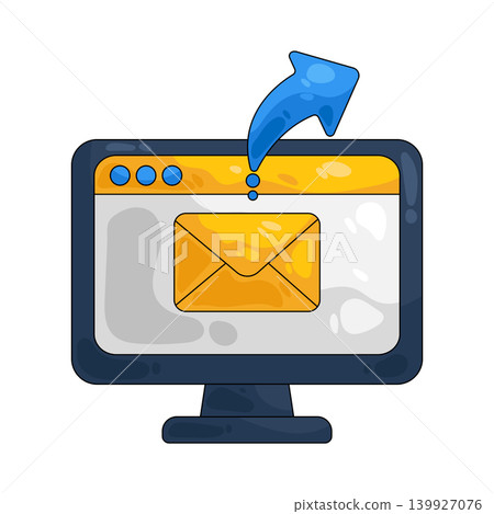 Illustration of send mail 139927076