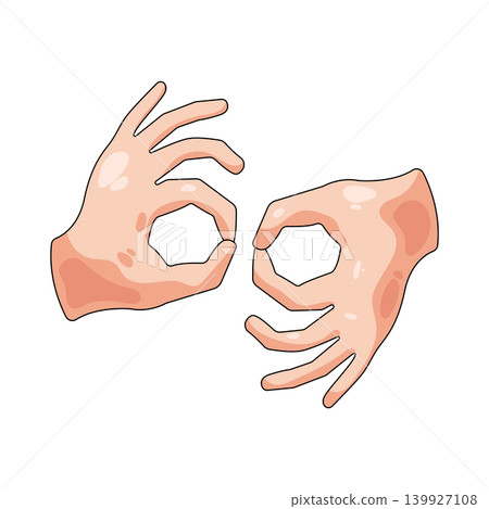 Illustration of sign language  139927108