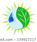 leaf water drop illustrator art icon signs 139927217