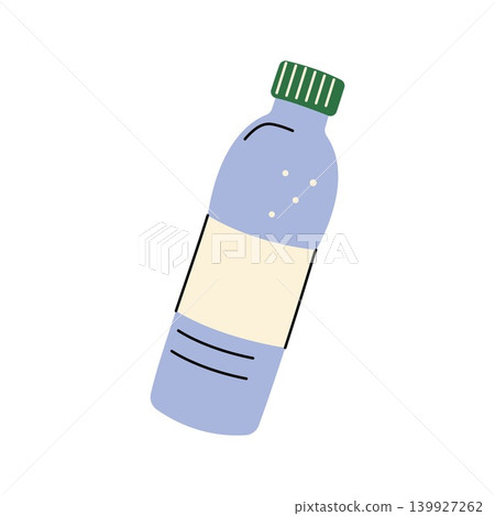 Plastic water bottle for hydration vector hand drawn illustration Plastic water bottle for hydration vector hand drawn illustration 139927262