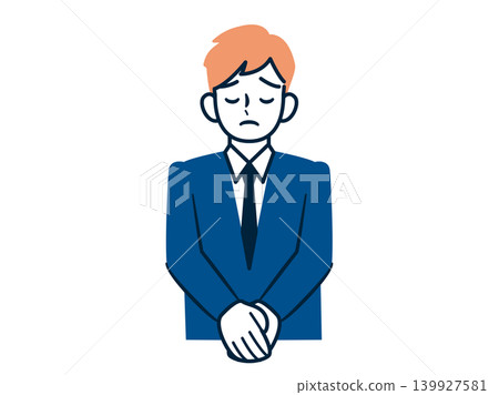 BM__ A man apologizing and looking dejected. BM__ A man apologizing and looking dejected. 139927581