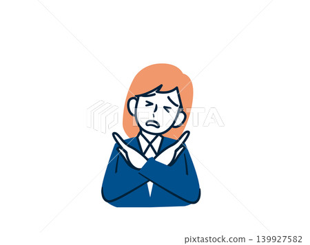 BM__Woman making an "X" with her hands BM__Woman making an "X" with her hands 139927582
