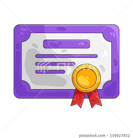 Illustration of certificate Illustration of certificate 139927852