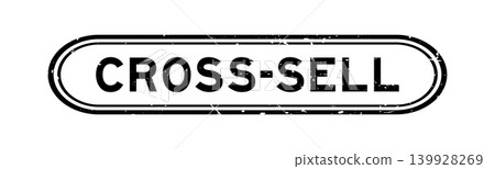 Grunge black cross sell word rubber seal stamp on white background 139928269