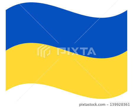 Waving flag of Ukraine isolated. 139928361