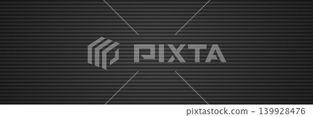 Dark horizontal ribbed lines pattern, black metal texture Dark horizontal ribbed lines pattern, black metal texture 139928476