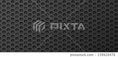 Perforated circular metal pattern embossed industrial gray Perforated circular metal pattern embossed industrial gray 139928478