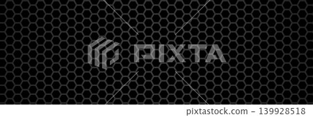 Hexagonal honeycomb mesh background in black and dark gray Hexagonal honeycomb mesh background in black and dark gray 139928518