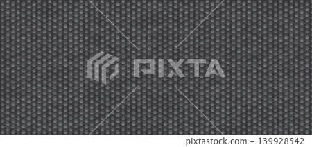 Dark carbon fiber woven texture pattern in gray black tones 139928542