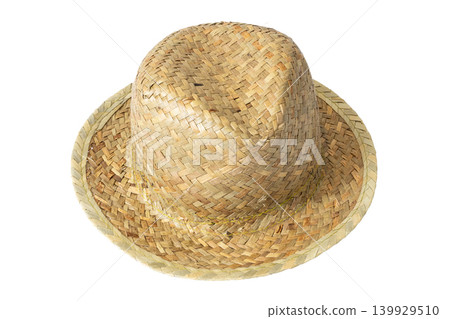 straw hat isolated on white background 139929510