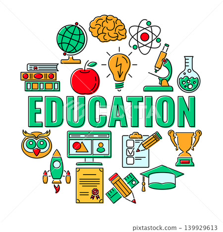 Distance Education Typography Banner Distance Education Typography Banner 139929613