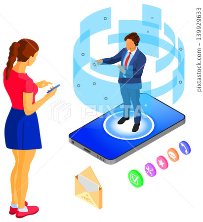 Isometric Online Customer Support Isometric Online Customer Support 139929633