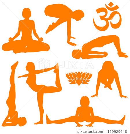 Yoga Silhouettes Yoga Silhouettes 139929648