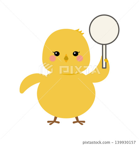 一隻有圓形盤子的小雞（普通） 139930157