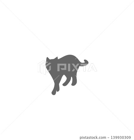 Walking cat silhouette illustration - transparent PNG - minimalist design Walking cat silhouette illustration - transparent PNG - minimalist design 139930309