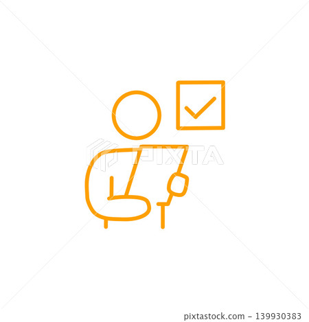 Checklist and person icon materials Checklist and person icon materials 139930383