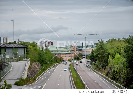 Stockholm Sweden Urban Streets Roads and Transportation Infrastructure with Bridges Highways Stockholm Sweden Urban Streets Roads and Transportation Infrastructure with Bridges Highways 139930743