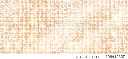 Sequin background in soft gradient glitter for wedding invite. Warm sequin mosaic on a pale background by gentle light. Vector disco ball backdrop with mirror tile shimmer for Christmas promo bg Sequin background in soft gradient glitter for wedding invite. Warm sequin mosaic on a pale background by gentle light. Vector disco ball backdrop with mirror tile shimmer for Christmas promo bg 139930867