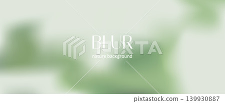 Light green creamy abstract liquid blur background. Pastel colors gradient for organic or beauty design of presentation. Greenish vector blend gradation with irregular freeform spots 139930887