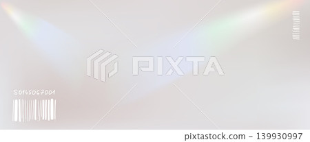Grey nacre gradient background with prism flare and fashion light. Simple vector gradation with beige glow and soft shimmer in elegant degrade. Subtle grey fashion backdrop for beauty presentation 139930997