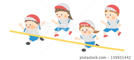 Children running a race Children running a race 139931442