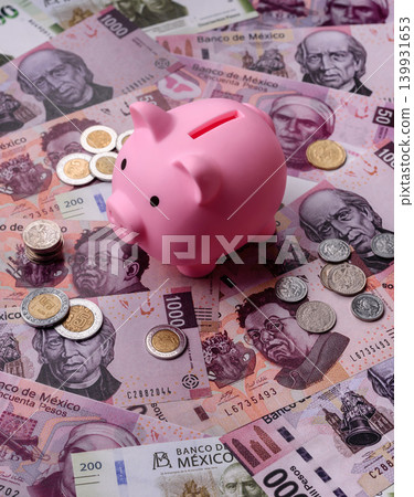 A piggy bank as a concept for storing, accumulating, and saving financial resources. A piggy bank 139931653