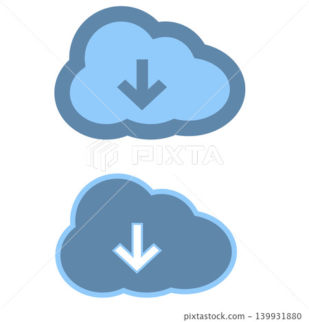 Icons to download from the cloud Icons to download from the cloud 139931880