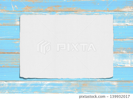 A blue wooden deck and a natural paper frame. A blue wooden deck and a natural paper frame. 139932017