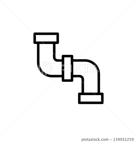 Icon of a drain pipe where rodents might travel or hide. Icon of a drain pipe where rodents might travel or hide. 139932259