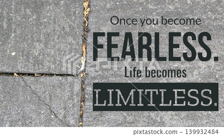 A pale, marble surface is the background for a motivational quote. The words "into your life" are in a dark gray box, with a very large "MORE" beneath them in a bold, dark gray font. 139932484
