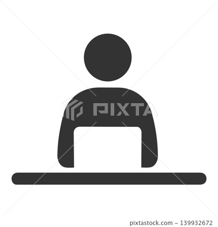 PC user icon: A simple silhouette representing login and user management. PC user icon: A simple silhouette representing login and user management. 139932672