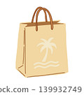 Craft paper shopping bag vector illustration isolated on white background 139932749