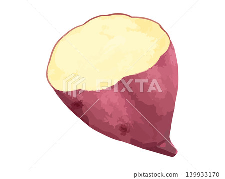 Sweet potatoes cut in half Sweet potatoes cut in half 139933170