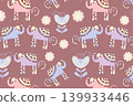 Elephants seamless pattern, vector Elephants seamless pattern, vector 139933446