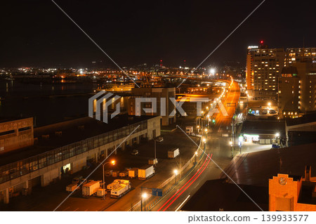 [Night View] Near the Local Fish Market in Hakodate City, Hokkaido 139933577
