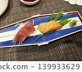 Tuna and salmon sashimi 139933629
