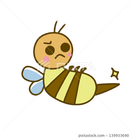 An angry bee tries to sting. 139933690