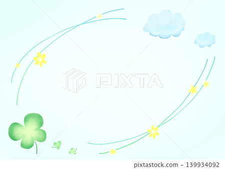 Clover and cloud background frame 139934092