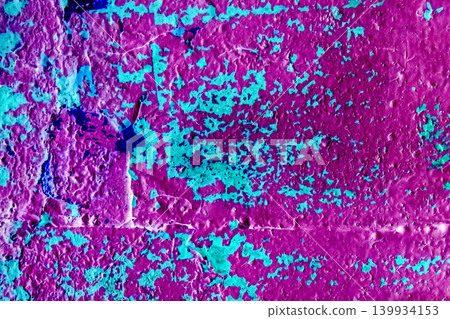 Pink purple blue color old peeling paint abstract shabby pattern worn weathered iron texture messy background steel rough metal Pink purple blue color old peeling paint abstract shabby pattern worn weathered iron texture messy background steel rough metal 139934153