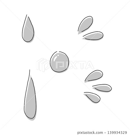 Sweat illustration set (monochrome) 139934329