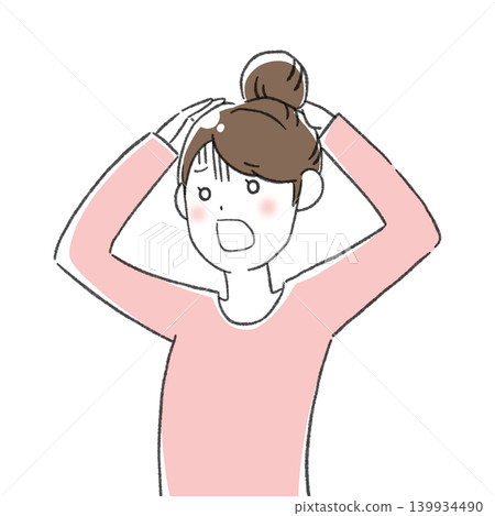 Illustration of a woman in need Illustration of a woman in need 139934490