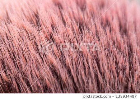 Pink makeup brush bristles texture background beauty macro close up Pink makeup brush bristles texture background beauty macro close up 139934497