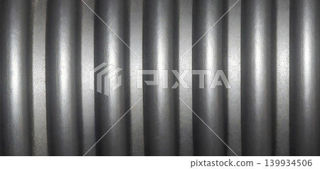Grey corrugated plastic pipe texture background industrial macro close up Grey corrugated plastic pipe texture background industrial macro close up 139934506