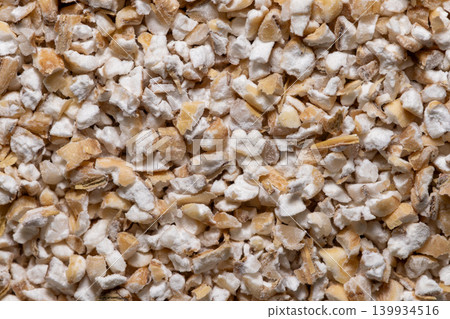 Barley grits texture background healthy food grain macro 139934516