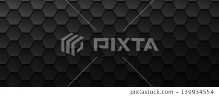 Hexagonal tile pattern, three dimensional minimal dark carbon gray Hexagonal tile pattern, three dimensional minimal dark carbon gray 139934554